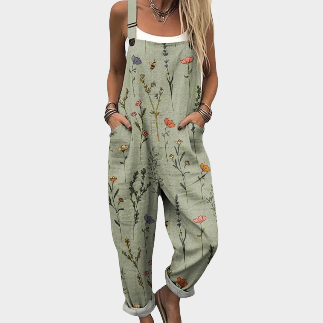 Vermeer Mode | Overall Met Delicate Bloemen Voor Dames