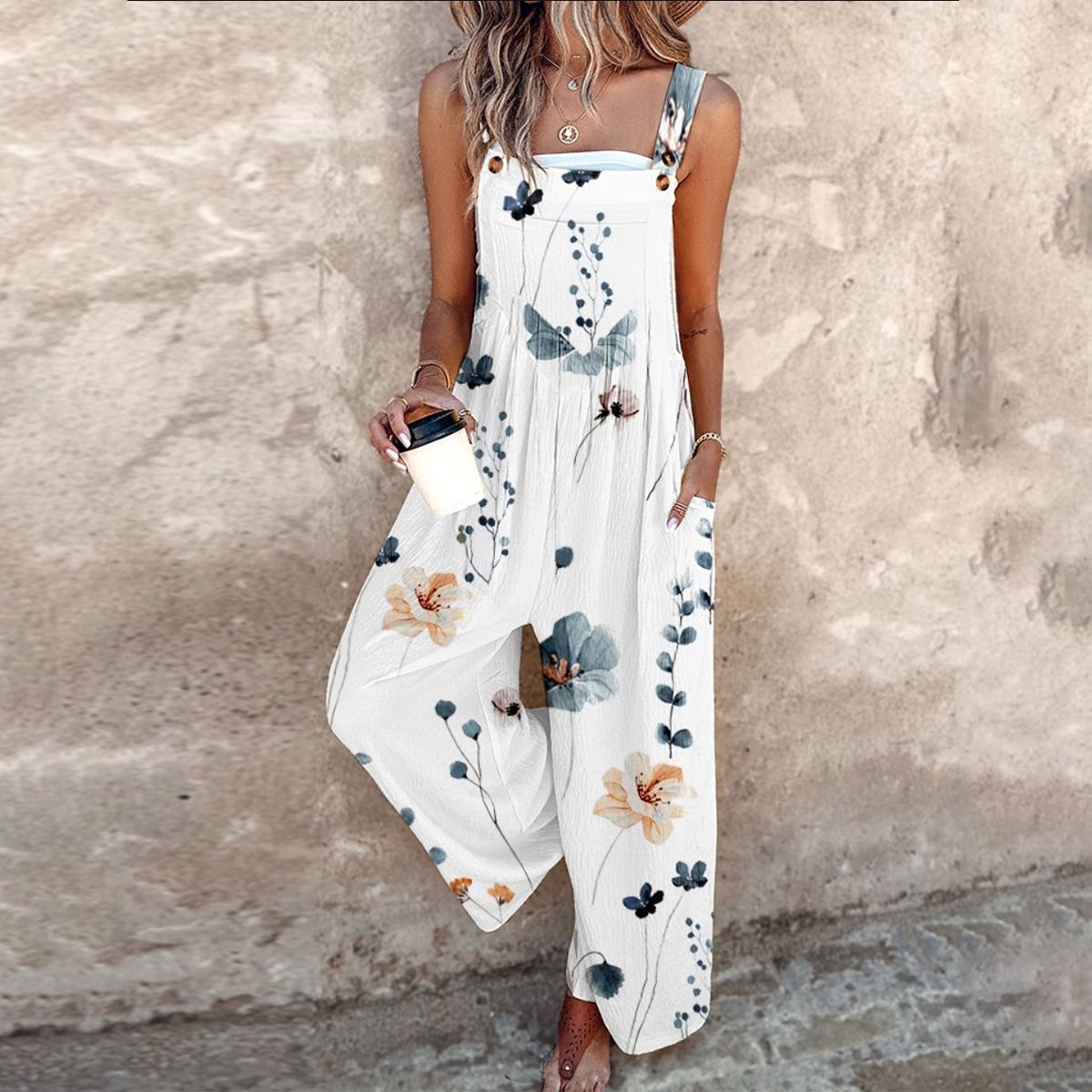 Vermeer Mode | Grafische Bloemenoverall Voor Dames