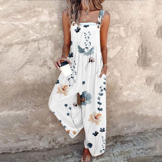 Vermeer Mode | Grafische Bloemenoverall Voor Dames