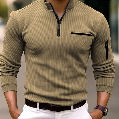 Gusteous | Shirt met lange mouwen en ritssluiting