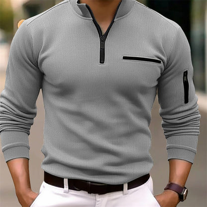 Gusteous | Shirt met lange mouwen en ritssluiting