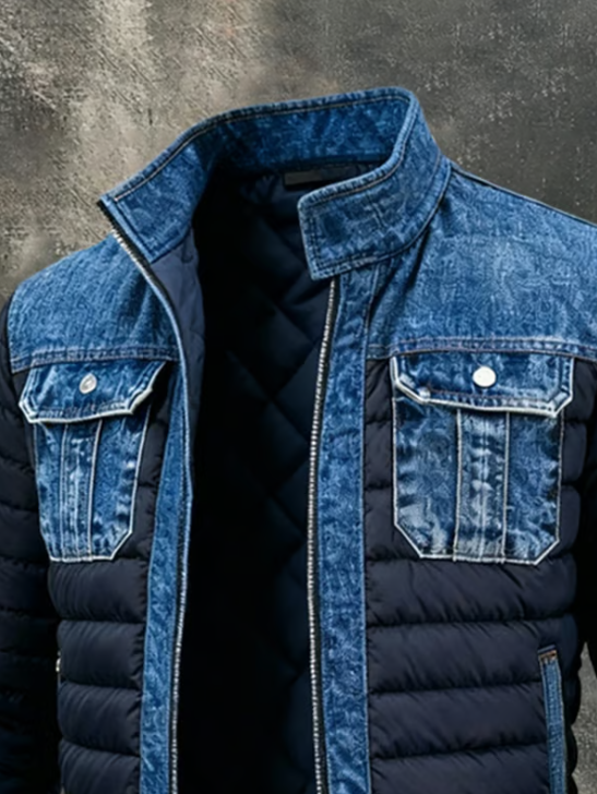 Ruben™ | Hybride denim pufferjas