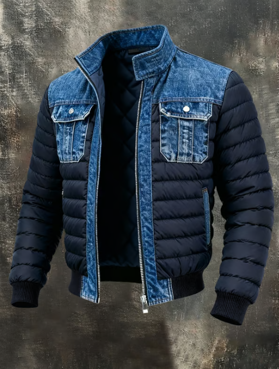 Ruben™ | Hybride denim pufferjas