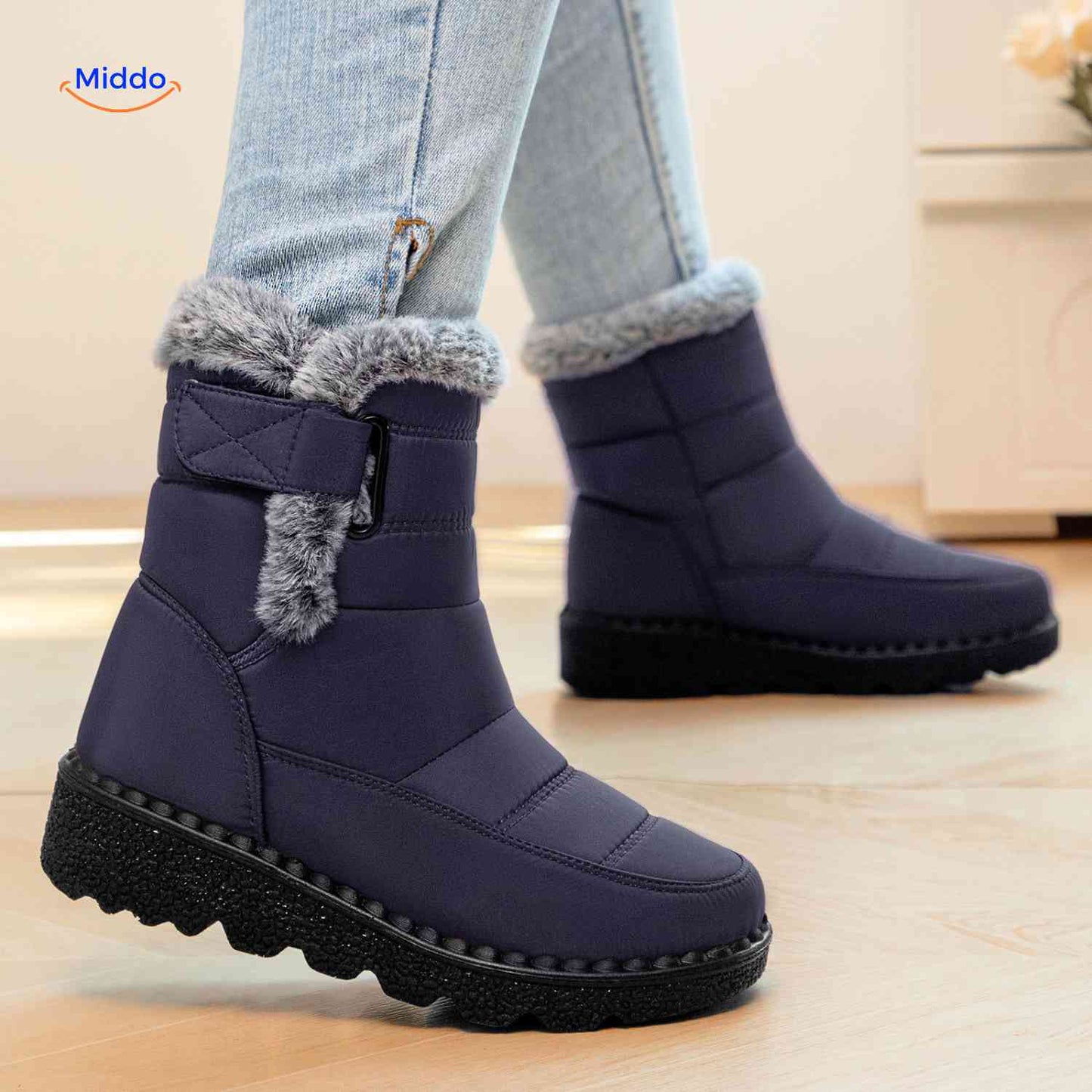 Elara™ Winterlaarzen – Warm, Antislip & Waterafstotend