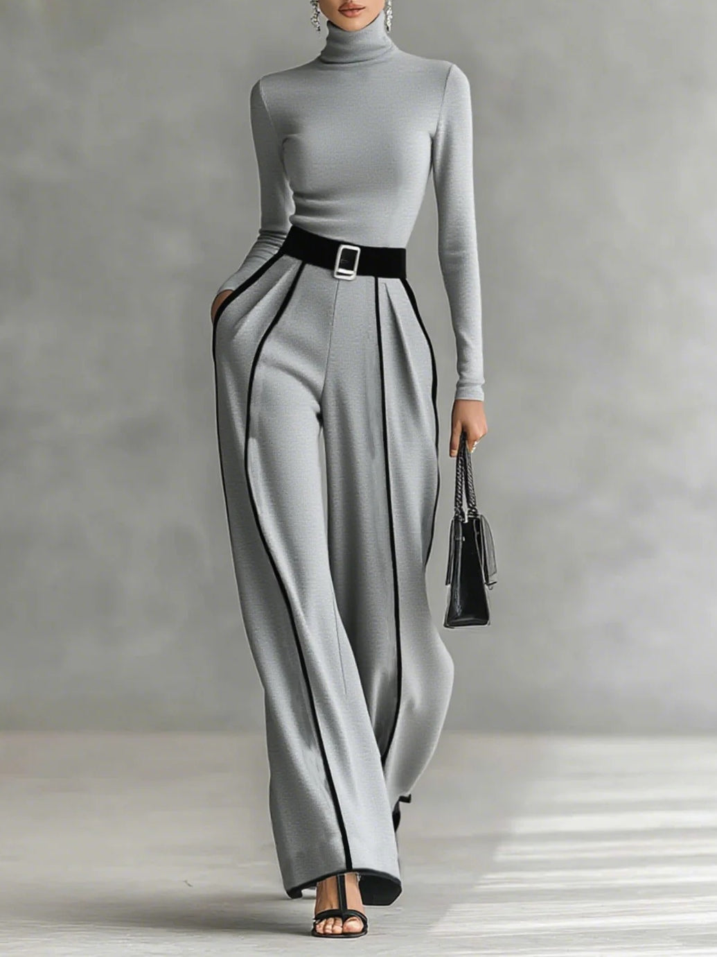 Vera™ - Elegant set met contrastdetails