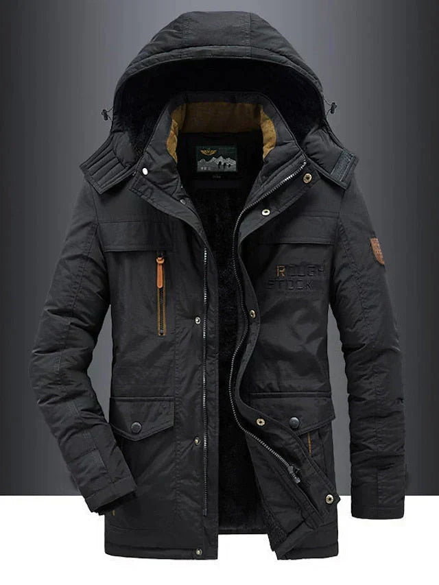 Bjorn - Warme Heren Fleece Winterjas Van Premium Wolmix