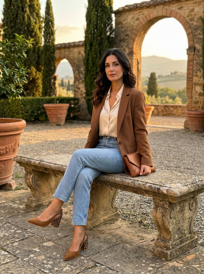 Venezia Classico – Slingback met hak met dierenprint