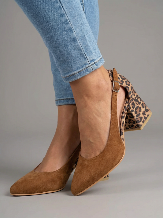 Venezia Classico – Slingback met hak met dierenprint