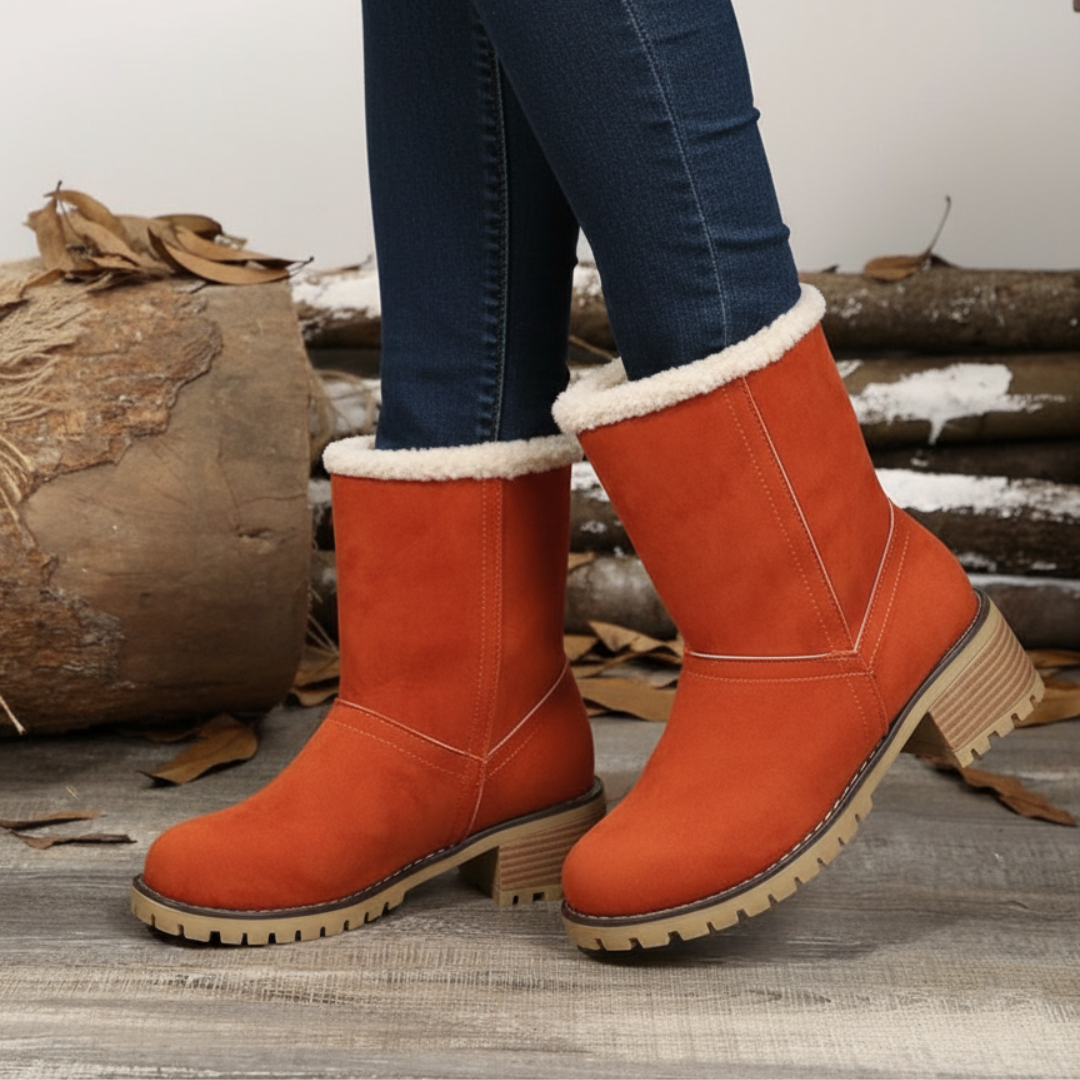 Almira Winter Enkellaars met Hak & 2-in-1 ontwerp