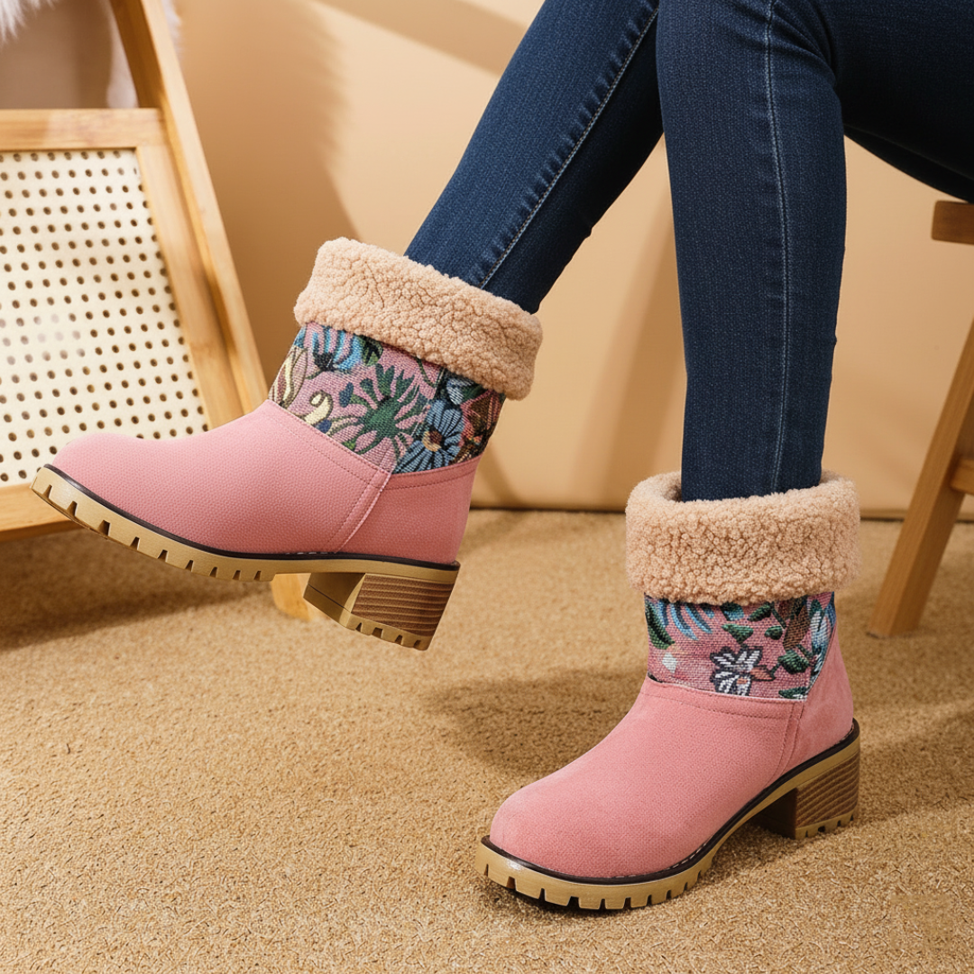 Almira Winter Enkellaars met Hak & 2-in-1 ontwerp