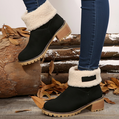 Almira Winter Enkellaars met Hak & 2-in-1 ontwerp