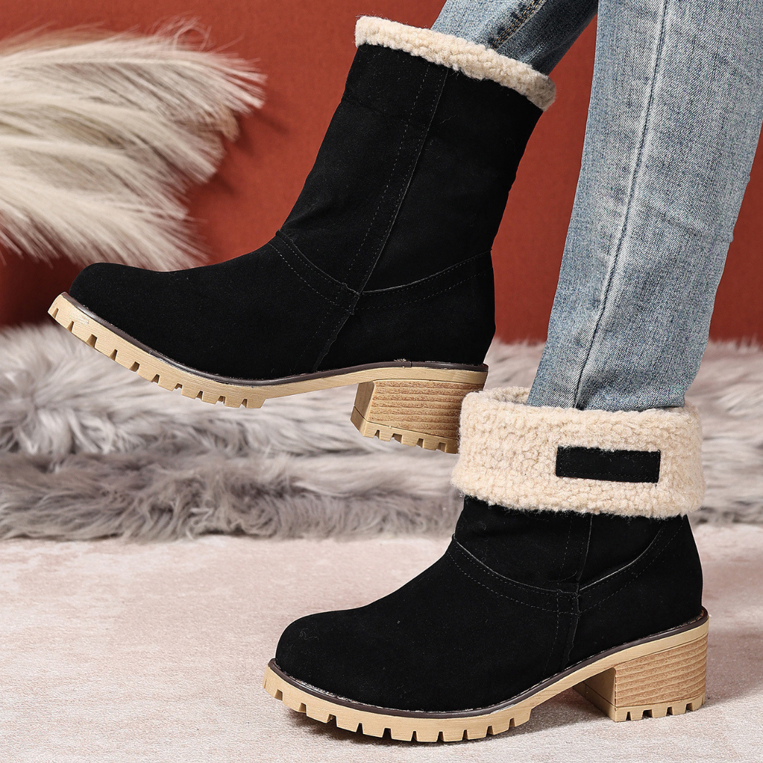 Almira Winter Enkellaars met Hak & 2-in-1 ontwerp