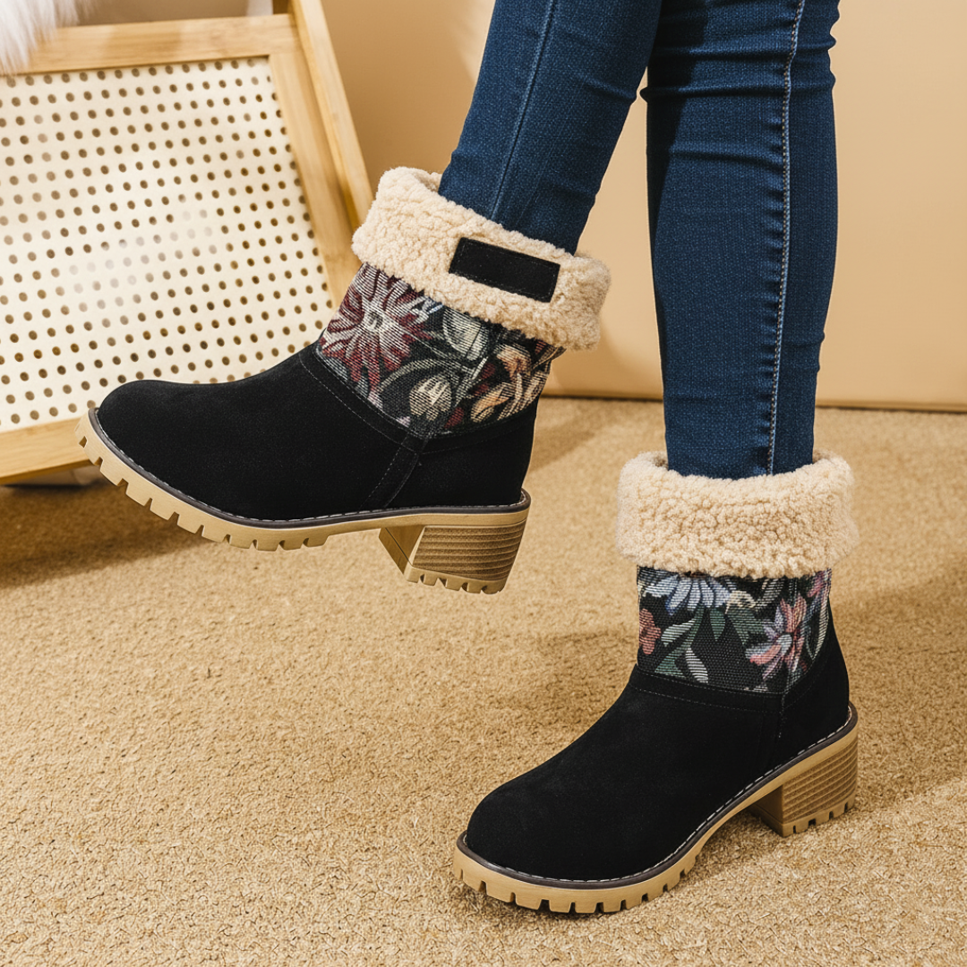 Almira Winter Enkellaars met Hak & 2-in-1 ontwerp
