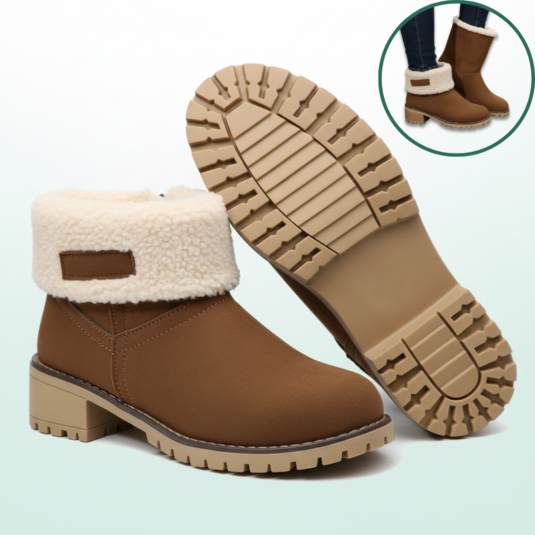 Almira Winter Enkellaars met Hak & 2-in-1 ontwerp