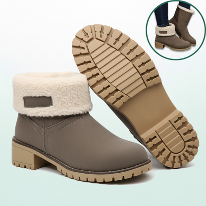 Almira Winter Enkellaars met Hak & 2-in-1 ontwerp