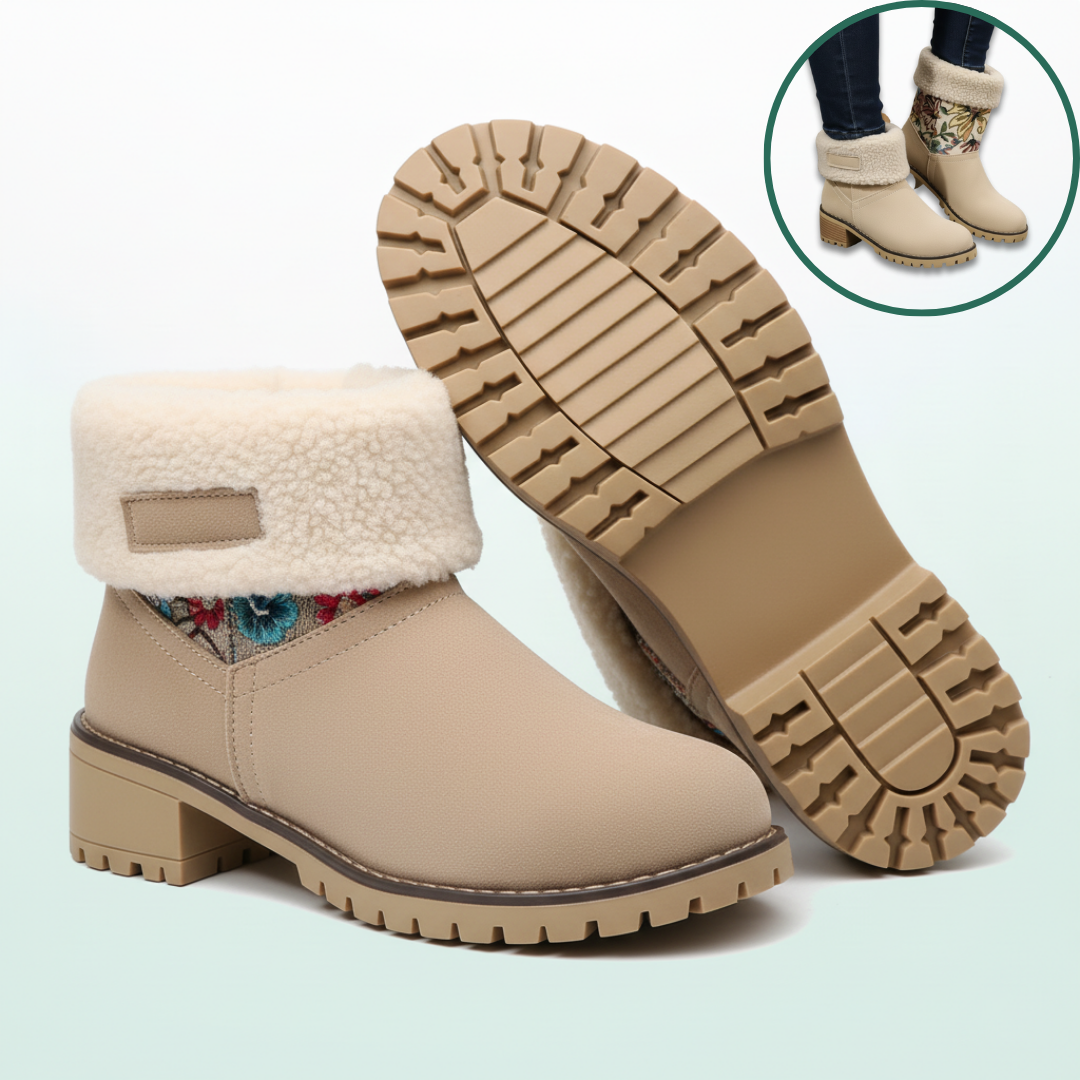 Almira Winter Enkellaars met Hak & 2-in-1 ontwerp