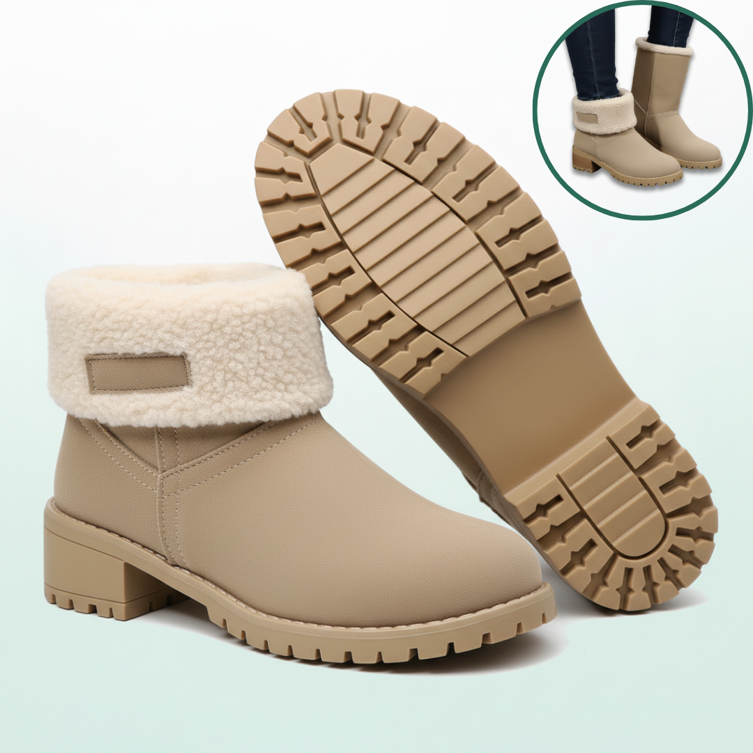 Almira Winter Enkellaars met Hak & 2-in-1 ontwerp