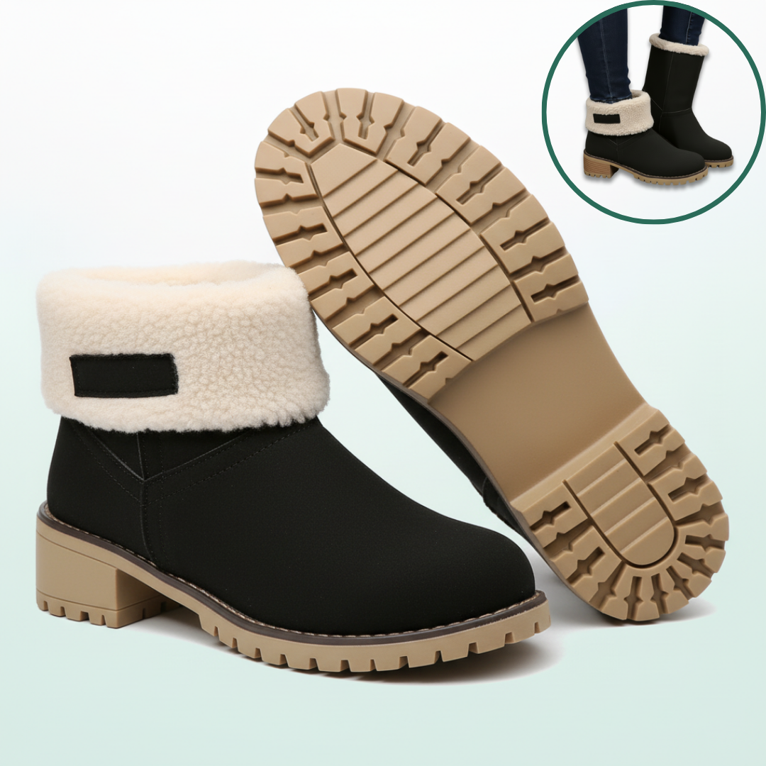 Almira Winter Enkellaars met Hak & 2-in-1 ontwerp